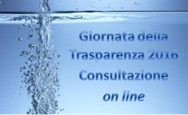 Giornata della trasparenza on line Giornata della trasparenza on line