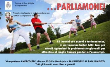 Parliamone ciclo di incontri a San Michele al Tagliamento Parliamone ciclo di incontri a San Michele al Tagliamento