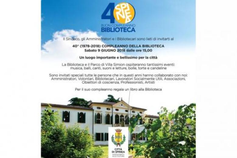 40 anni della Biblioteca di Spinea 40 anni della Biblioteca di Spinea