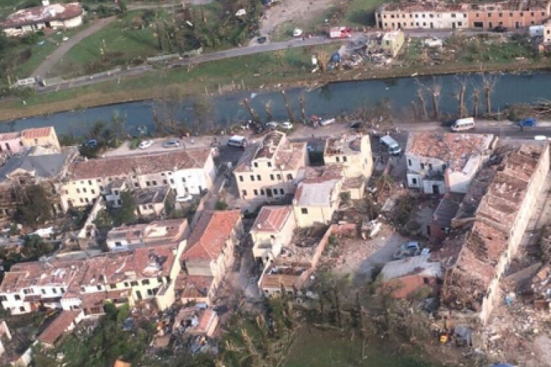 Danni del tornado in Riviera del Brenta Danni del tornado in Riviera del Brenta